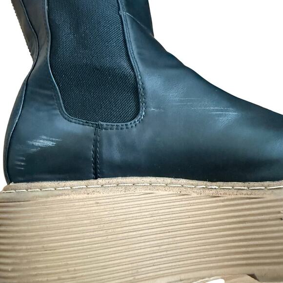 H&M Black Platform Chelsea Boots Size 38 US 7 Bloggers Classic - Picture 6 of 13